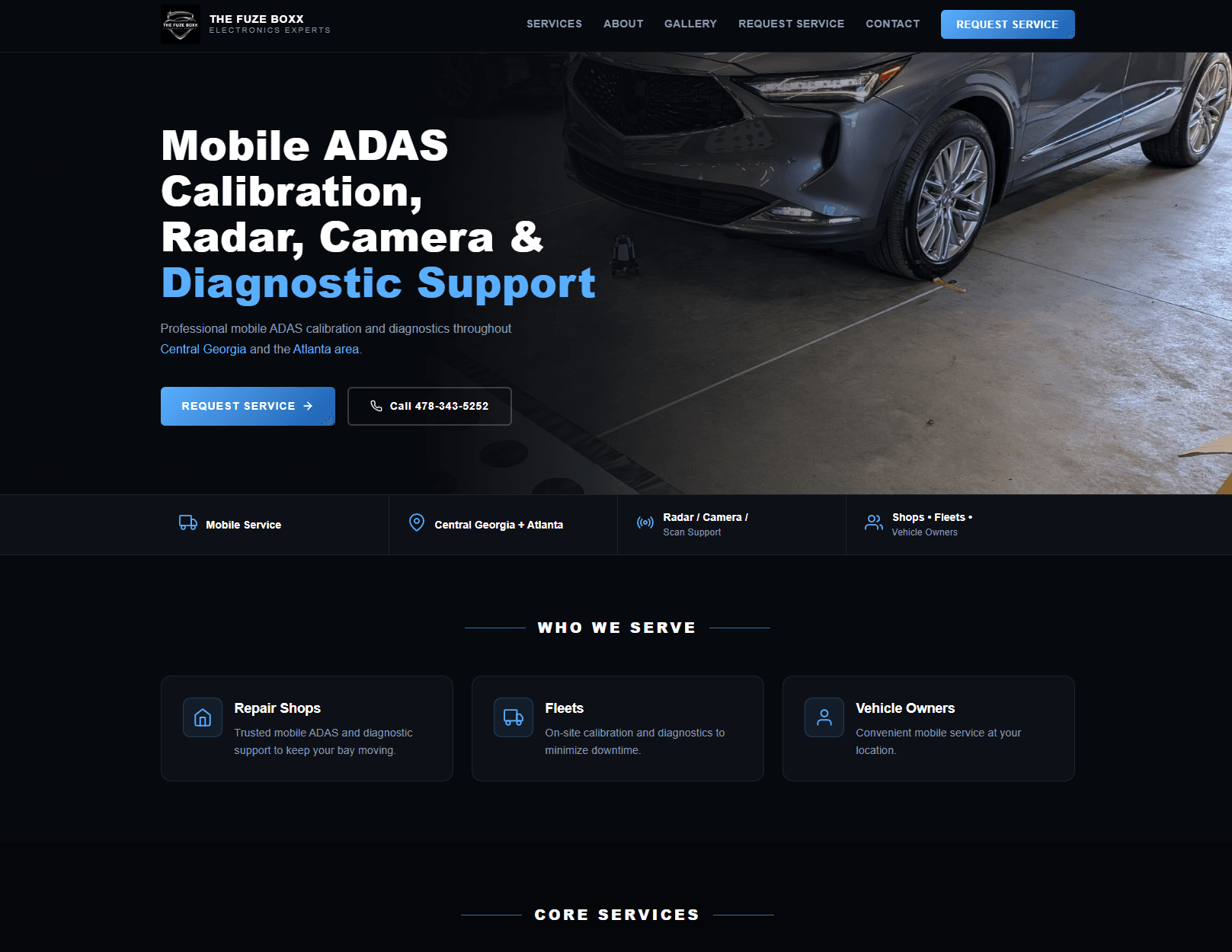 Fuze Boxx website project preview